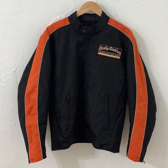 Nexgen Harley Davidson embroidered patches Motorcycle Zip out liner jacket SZ M - Picture 1 of 16